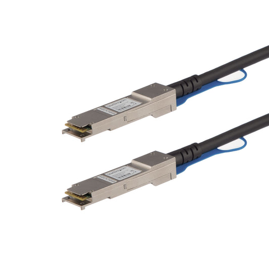 StarTech.com - Cable de 1m Twinax Direct Attach QSFP+ a QSFP+ 40G Compatible con MSA sin Codificar- DAC de Cobre QSFP+ de 40 GbE - DAC Módulo Transceptor Pasivo de Bajo Poder 40 Gbps