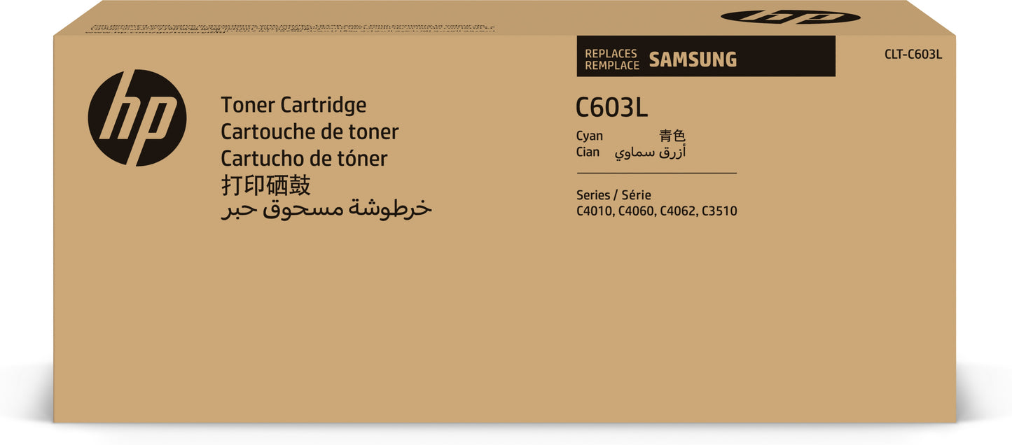 Samsung Cartucho de Tóner Original HP CLT-C603L cian de alta capacidad