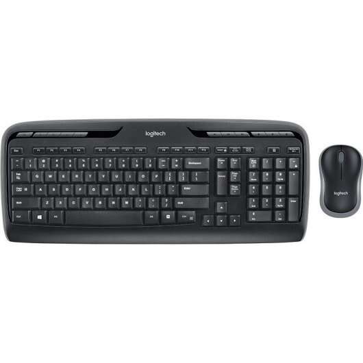 Logitech - Wireless Combo MK330 teclado Ratón incluido USB QWERTY Español Negro  Gris