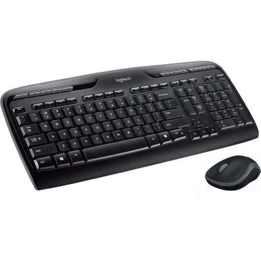 Logitech - Wireless Combo MK330 teclado Ratón incluido USB QWERTY Español Negro  Gris