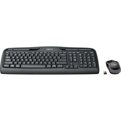 Logitech - Wireless Combo MK330 teclado Ratón incluido USB QWERTY Español Negro  Gris