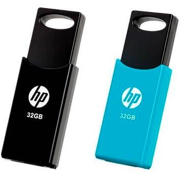 HP - PENDRIVE HP 32GB USB 2.0 V212W NEGRO/AZUL PACK 2