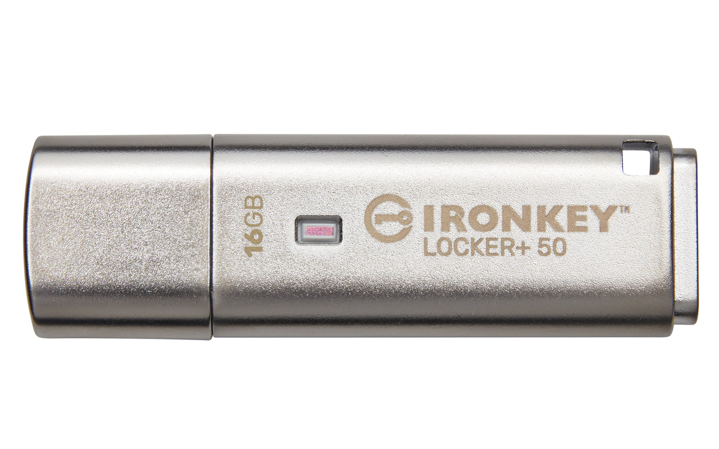 Kingston Technology - IronKey Locker+ 50 unidad flash USB 16 GB USB tipo A 3.2 Gen 1 (3.1 Gen 1) Plata