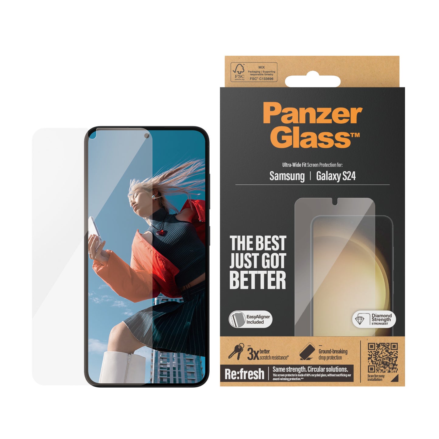 PanzerGlass - Ultra Wide Fit Protector de pantalla Samsung 1 pieza(s)