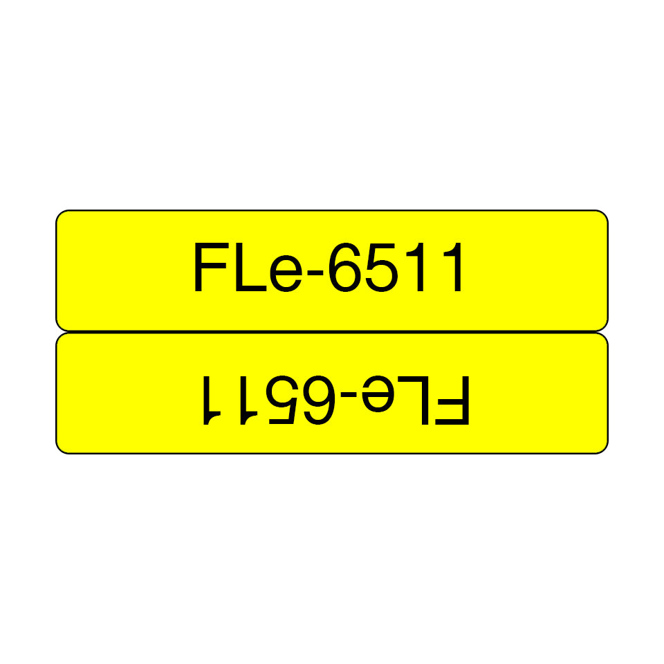 Brother - FLE-6511 cinta para impresora de etiquetas Negro sobre amarillo