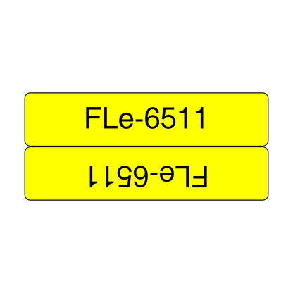 Brother - FLE-6511 cinta para impresora de etiquetas Negro sobre amarillo