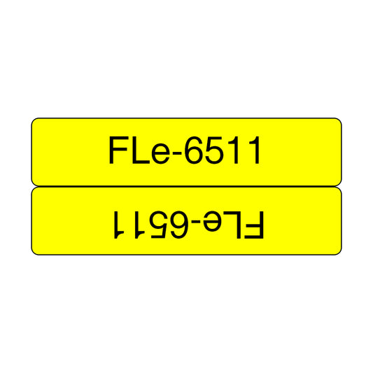 Brother - FLE-6511 cinta para impresora de etiquetas Negro sobre amarillo