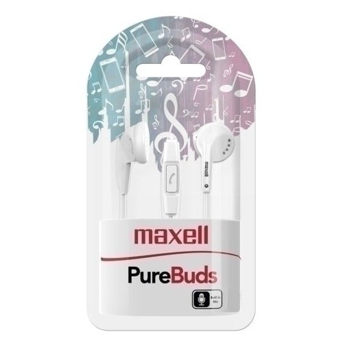 Maxell - AURICULARES MAXELL BOTON BLANCO M671