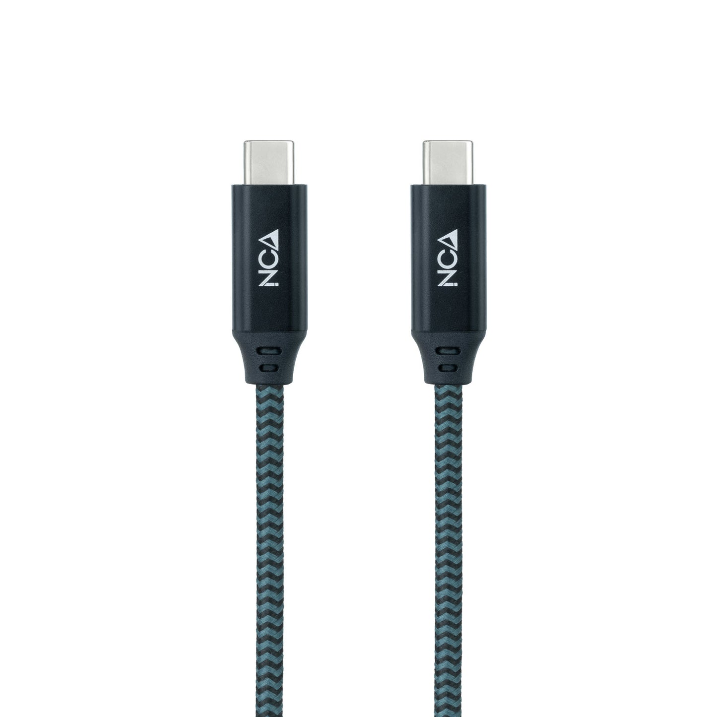 Nanocable - Cable USB 3.2 Gen2x2 20Gbps 5A/100W 4K/60Hz USB-C/M-USB-C/M  Gris/Negro  1 m