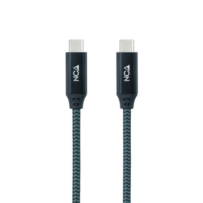 Nanocable - Cable USB 3.2 Gen2x2 20Gbps 5A/100W 4K/60Hz USB-C/M-USB-C/M  Gris/Negro  1 m