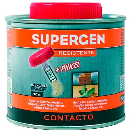 Supergen - SUPERGEN PEGAMENTO DE CONTACTO RESISTENTE CON PINCEL BOTE 500ML