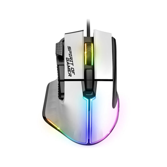 Spirit of Gamer - PRO-M5 ARTIC ratón Juego mano derecha USB tipo A Óptico 12800 DPI