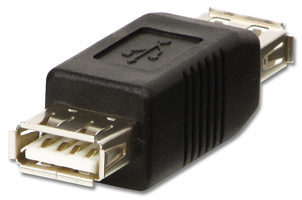 Lindy - 71230 cambiador de género para cable USB A Negro