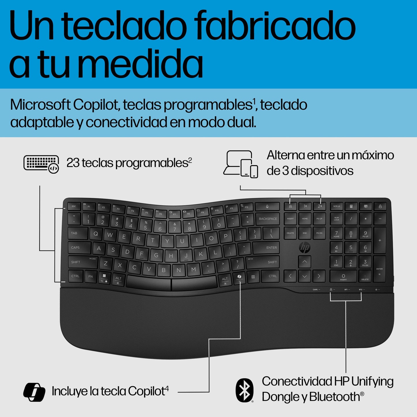 HP - 685 Comfort Dual-Mode Keyboard