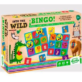 Shuffle - SHUFFLE JUEGO DE BINGO ANIMALES SALVAJES PARA NIÑOS +3 AÑOS