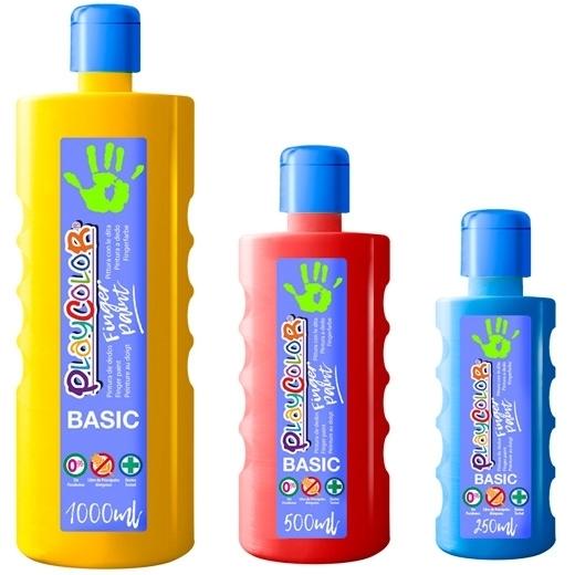 Playcolor - BOTELLA ERG. PINTURA DEDOS PLAYCOLOR 500ML VERDE