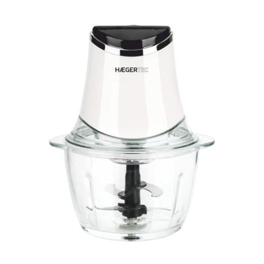 Haeger - CH-30W.007A picadora eléctrica de alimentos 1 2 L 300 W Negro  Transparente  Blanco