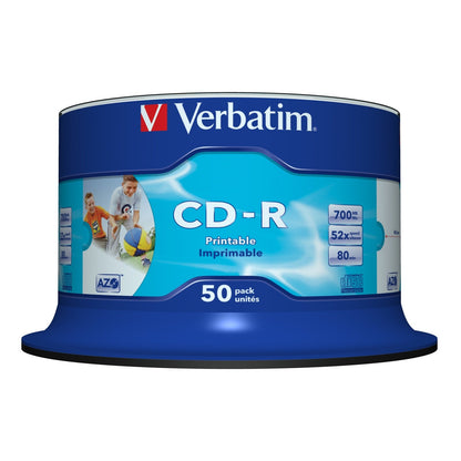 Verbatim - CD-R AZO Wide Inkjet Printable no ID 700 MB 50 pieza(s)