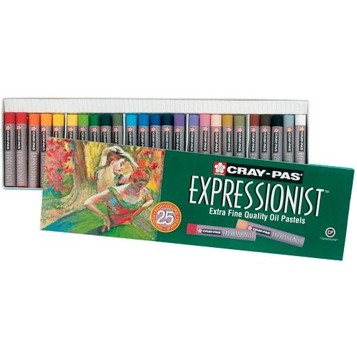 Talens - TALENS SAKURA CRAY-PAS EXPRESSIONIST ESTUCHE DE 25 PASTELES AL ÓLEO COLORES SURTIDOS