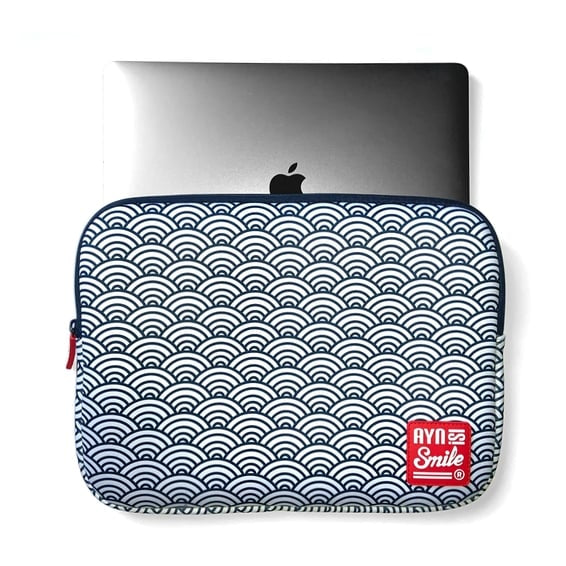 Smile - Laptop sleeve Kimono 13"-14" Seigaiha + Mouse