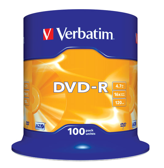 Verbatim - DVD-R Matt Silver 4 7 GB 100 pieza(s)