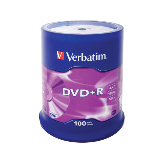 Verbatim - DVD+R Matt Silver 4 7 GB 100 pieza(s)