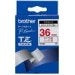 Brother - Gloss Laminated Labelling Tape - 36 mm  Red on White cinta para impresora de etiquetas TZ