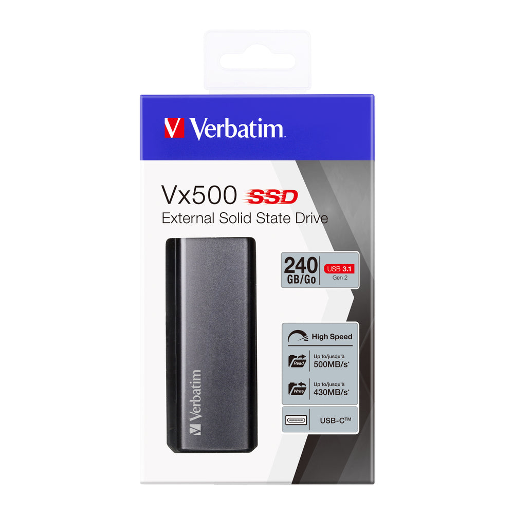 Verbatim - SSD externo Vx500 USB 3.1 Gen 2 240 GB