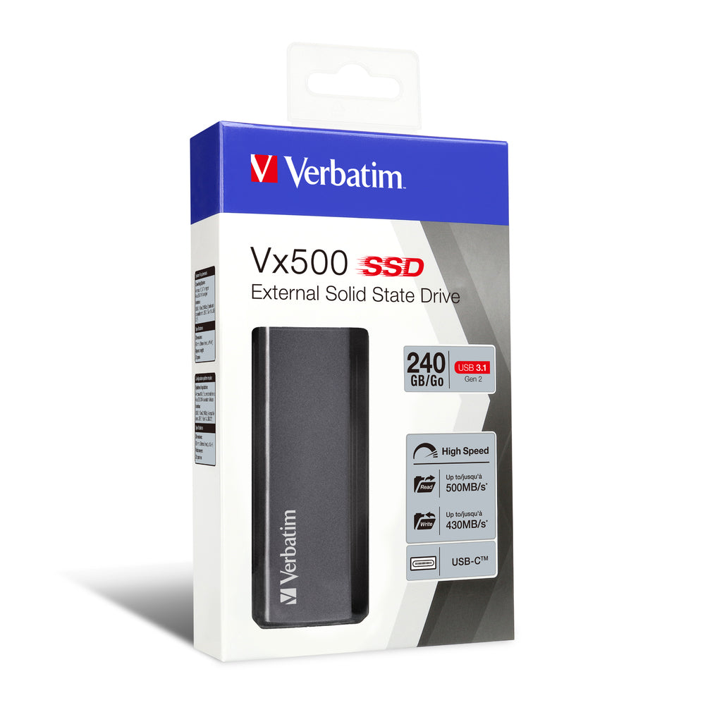 Verbatim - SSD externo Vx500 USB 3.1 Gen 2 240 GB