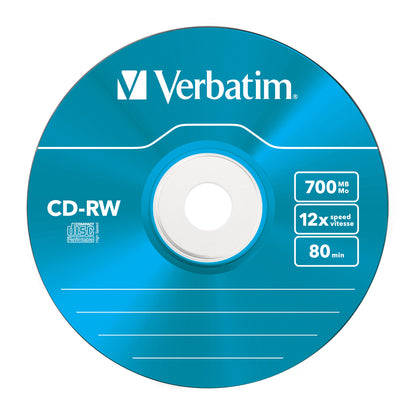 Verbatim - CD-RW Colour 12x 700 MB 5 pieza(s)