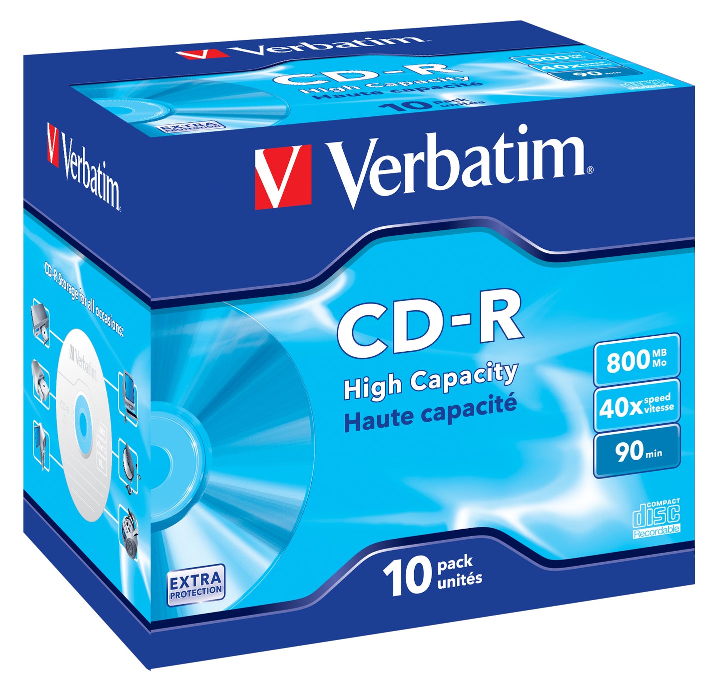 Verbatim - CD-R High Capacity 800 MB 10 pieza(s)