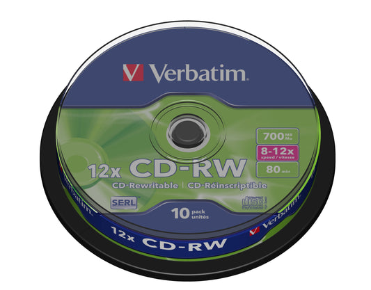 Verbatim - CD-RW 12x 700 MB 10 pieza(s)