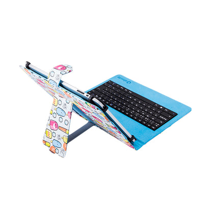 SilverHT - Funda Universal Estampada Cool Ice Pop + teclado MicroUSB (9 - 10 1")