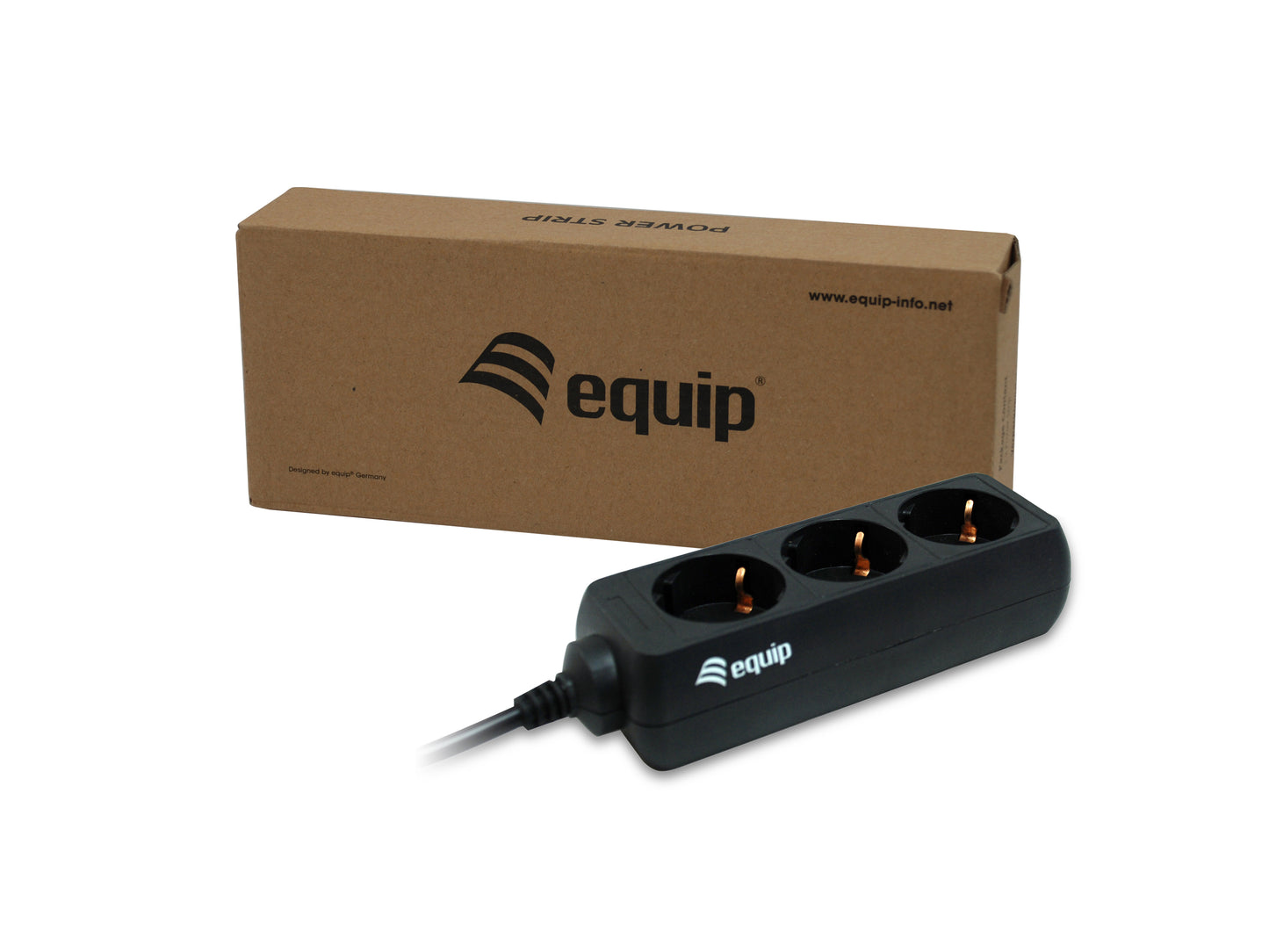 Equip - 333280 base múltiple 1 1 m 3 salidas AC Negro