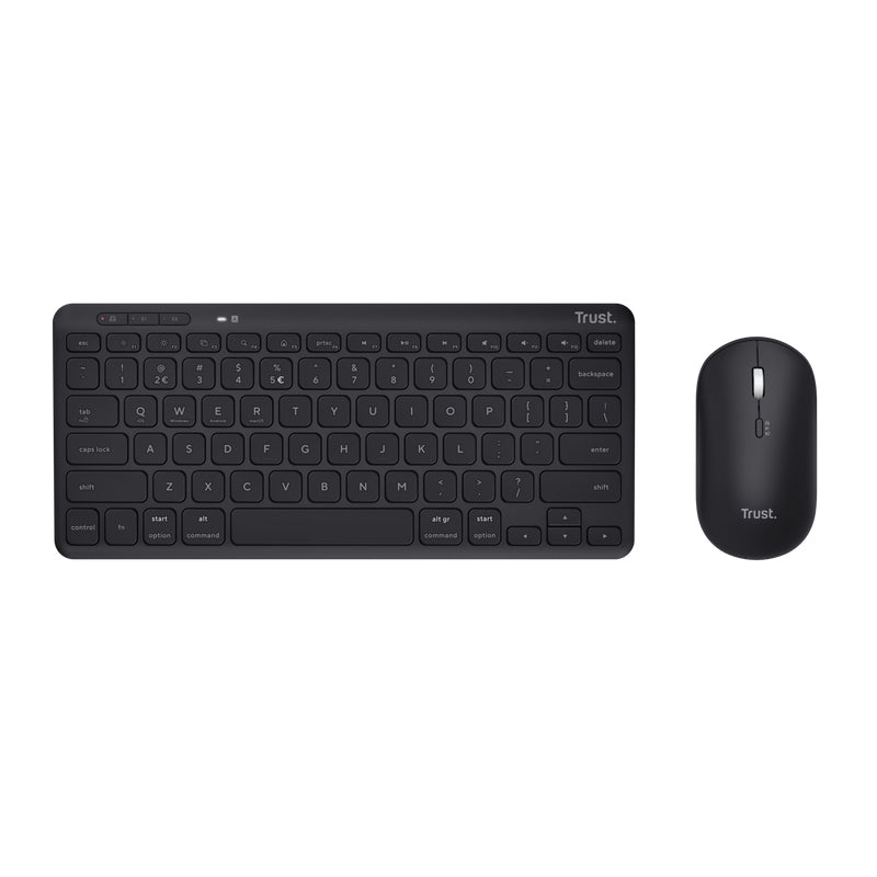 Trust - Lyra teclado Ratón incluido Hogar Bluetooth QWERTY Español Negro