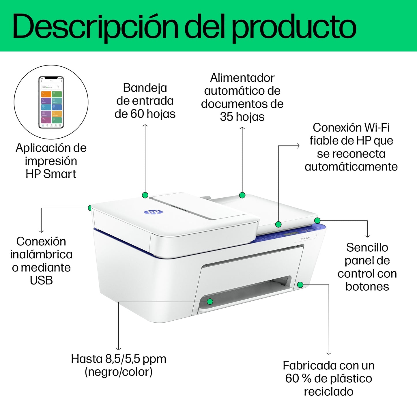 HP - Impresora multifunción DeskJet 4230e