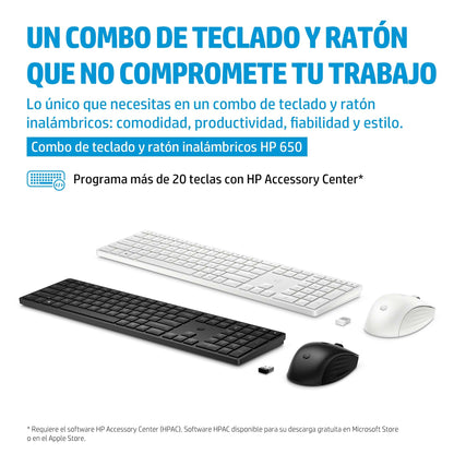 HP - Combo de teclado y ratón inalámbricos 650