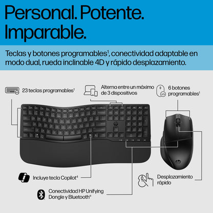 HP - 685 Comfort Dual-Mode Keyboard and Mouse Combo