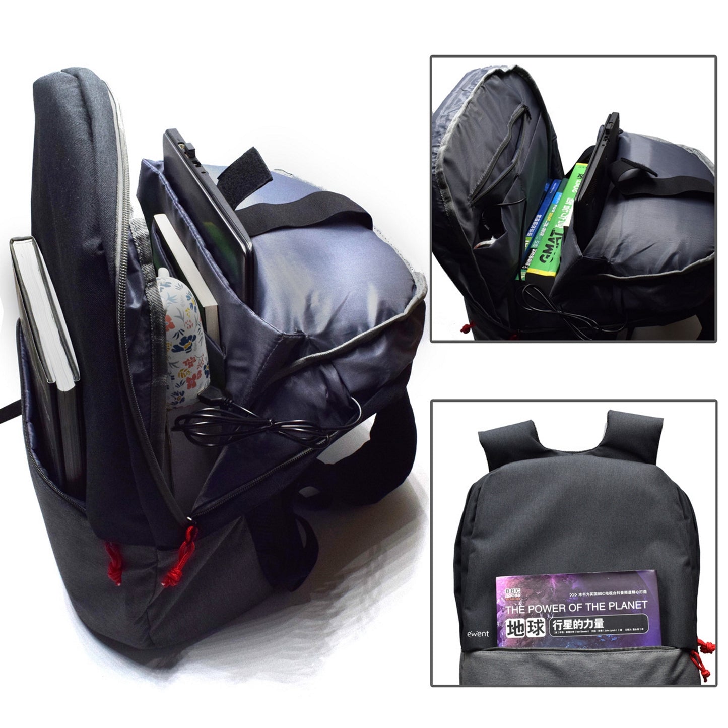 Ewent - EW2529 maletines para portátil 43 9 cm (17.3") Mochila Negro