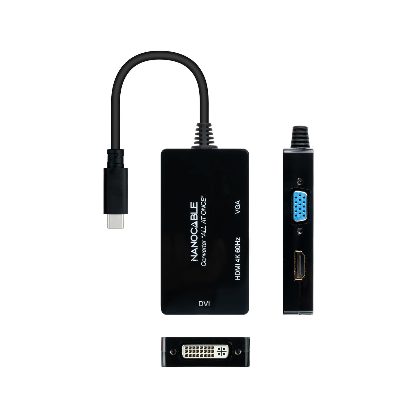 Nanocable - 10.16.4301-ALL Adaptador gráfico USB 3840 x 2160 Pixeles Negro