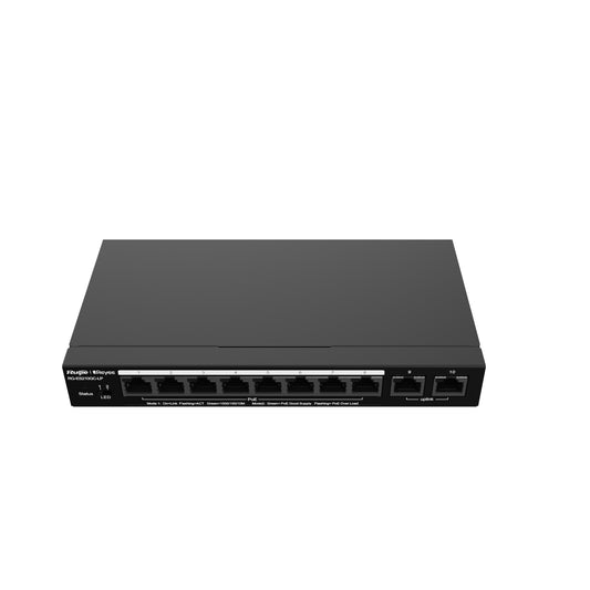 Ruijie Networks - RG-ES210GC-LP switch Gestionado L2 Gigabit Ethernet (10/100/1000) Energía sobre Ethernet (PoE) Negro