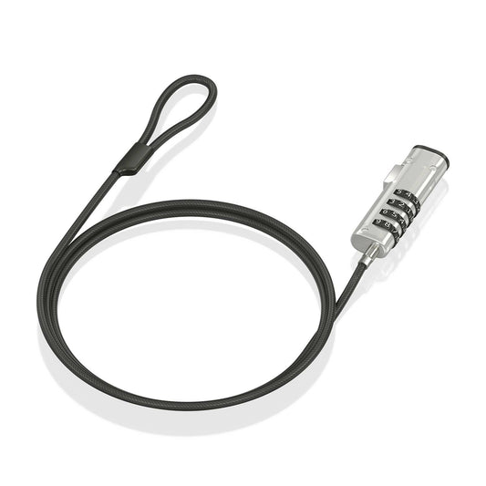 AISENS - Cable de Seguridad tipo NANO con cerradura de combinación para ordenador  monitor  portátil 1.5m