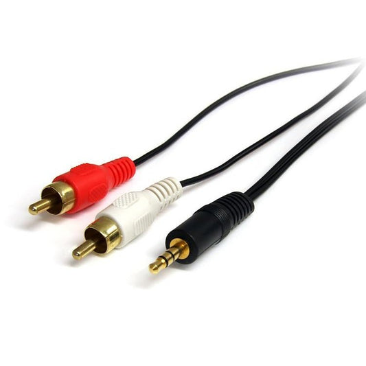 StarTech.com - Cable Adaptador de Mini-Jack a RCA 91cm - Jack 3 5mm Macho - 2xRCA Macho - Negro