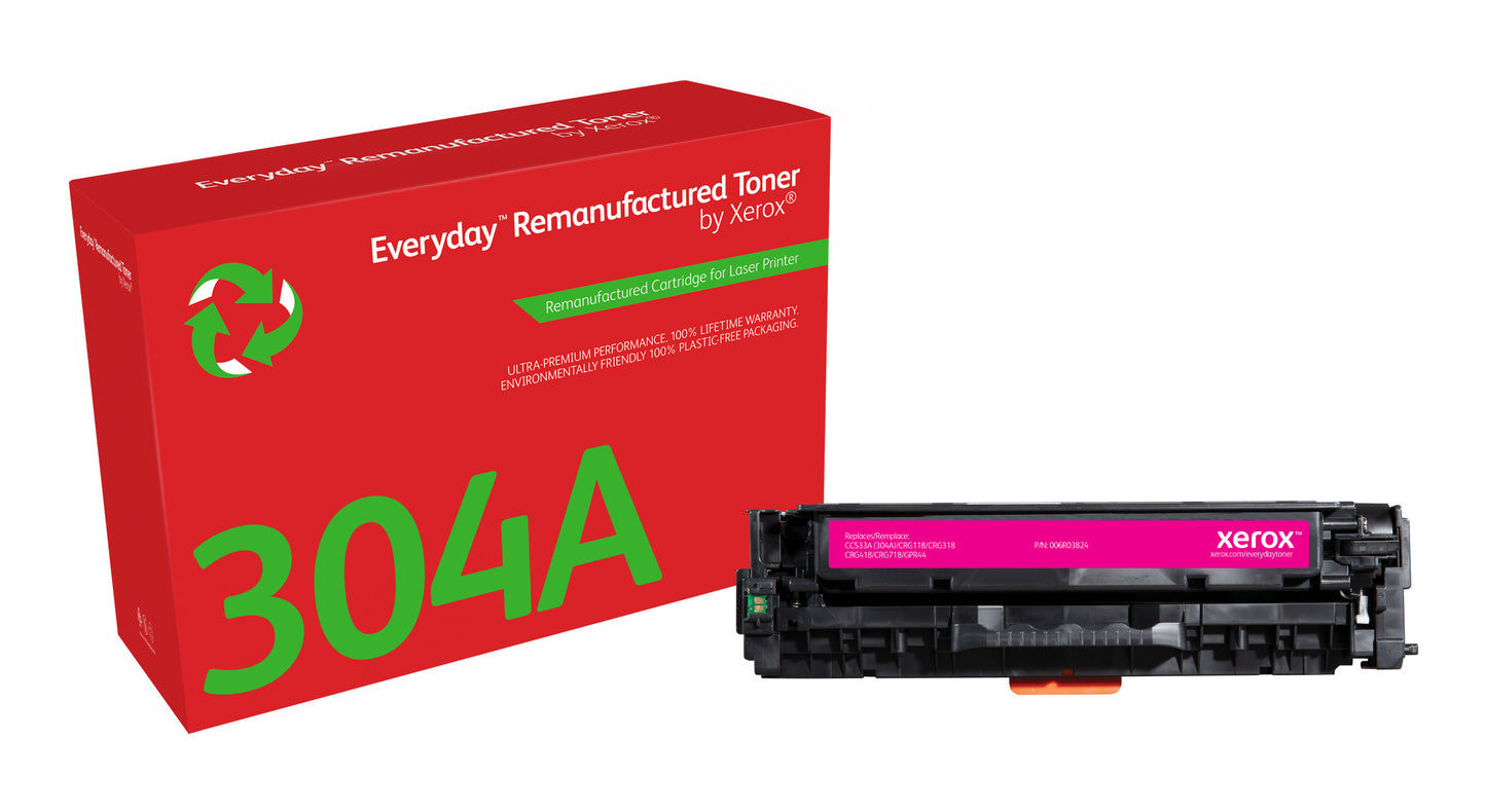 Everyday Tóner ™ Magenta remanufacturado de Xerox es compatible con HP 304A (CC533A), Capacidad estándar