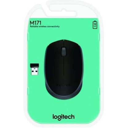 Logitech - M171 ratón Oficina Ambidextro RF inalámbrico Óptico 1000 DPI