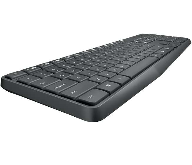 Logitech - MK235 teclado Ratón incluido USB QWERTY Español Gris