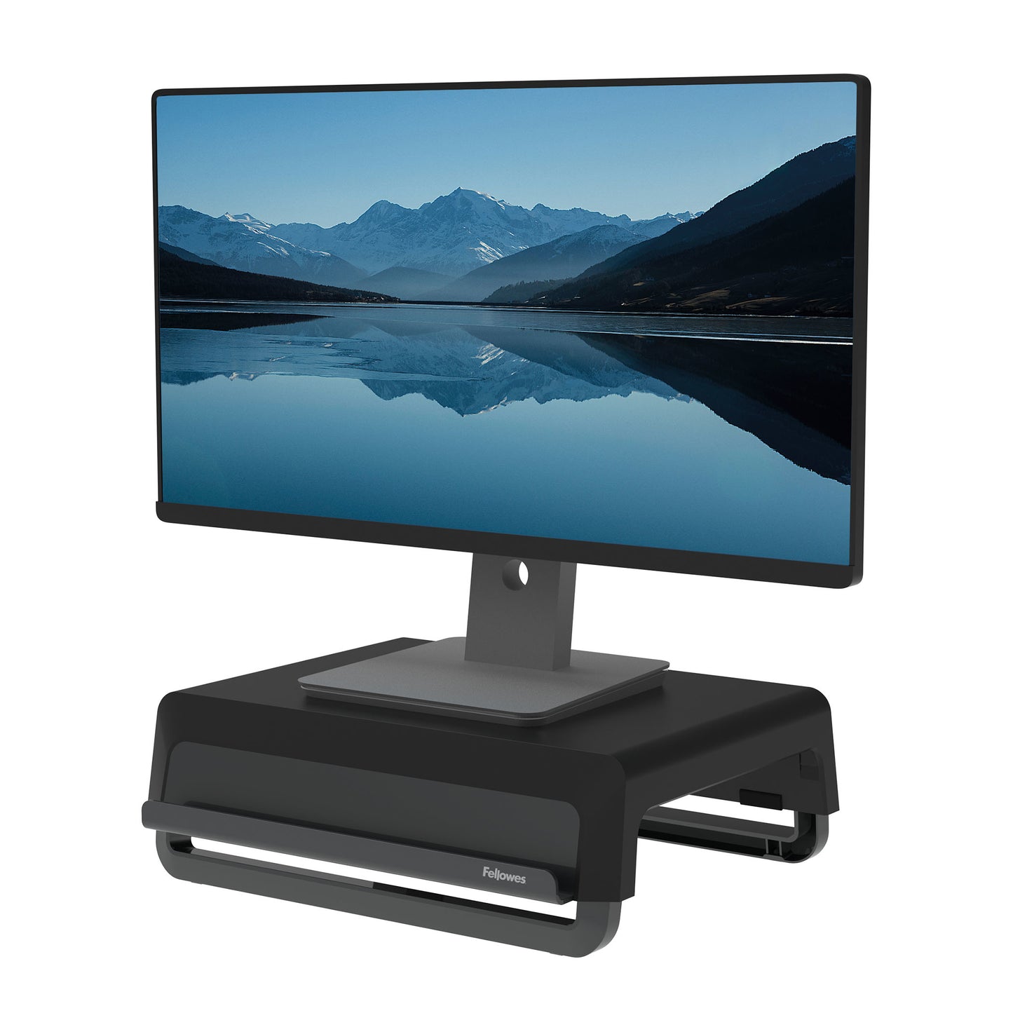 Fellowes - 100016560 soporte para monitor Escritorio Negro  Gris