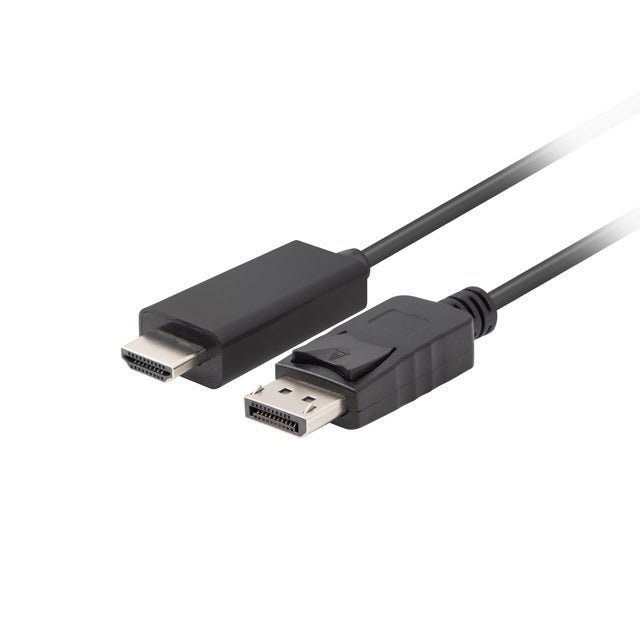 Lanberg - CA-DPHD-11CC-0018-BK cambiador de género para cable DisplayPort HDMI Negro