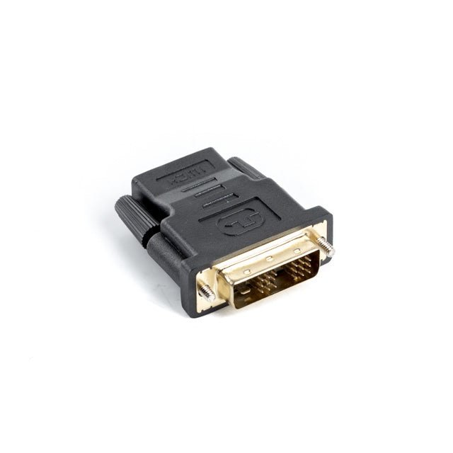 Lanberg - AD-0013-BK cambiador de género para cable HDMI DVI-D 18+1 Single Link Negro