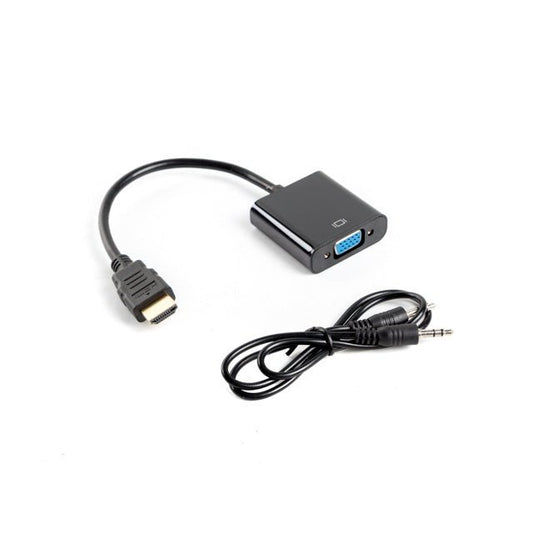 Lanberg - AD-0017-BK adaptador de cable de vídeo 0 2 m VGA (D-Sub) HDMI tipo A (Estándar) Negro